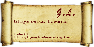 Gligorovics Levente névjegykártya