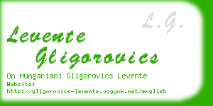 levente gligorovics business card